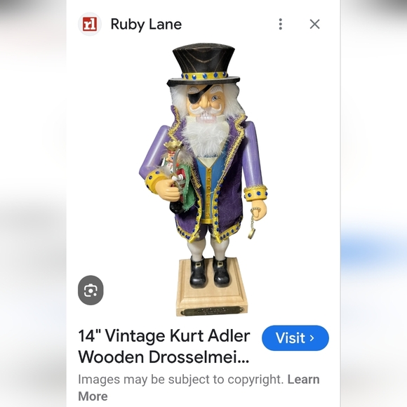 NUTCRACKERS set Of Two(2) Vintage Wooden MOUSE KING & Kurt ADLER Drosselmeier - Picture 6 of 16